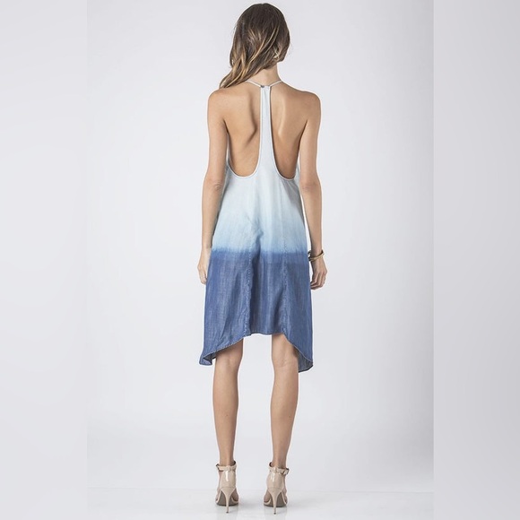 Ariana Indigo Tencel  Ombre Racer Back Blue Dress - Picture 3 of 8